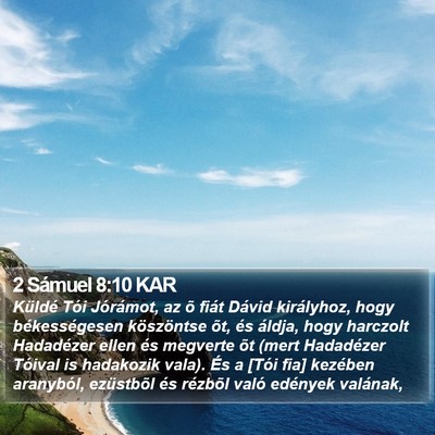 2 Sámuel 8:10 KAR Bible Verse Image