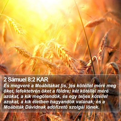 2 Sámuel 8:2 KAR Bible Verse Image
