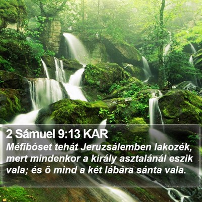 2 Sámuel 9:13 KAR Bible Verse Image