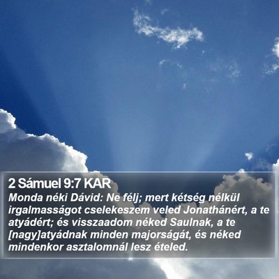 2 Sámuel 9:7 KAR Bible Verse Image
