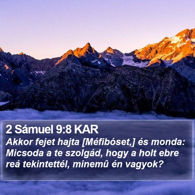 2 Sámuel 9:8 KAR Bible Verse Image