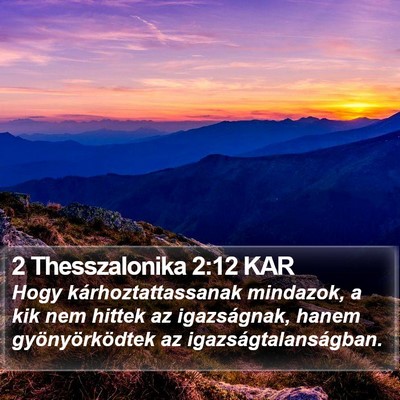 2 Thesszalonika 2:12 KAR Bible Verse Image