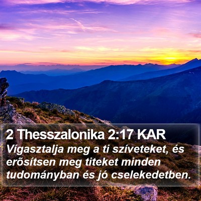 2 Thesszalonika 2:17 KAR Bible Verse Image