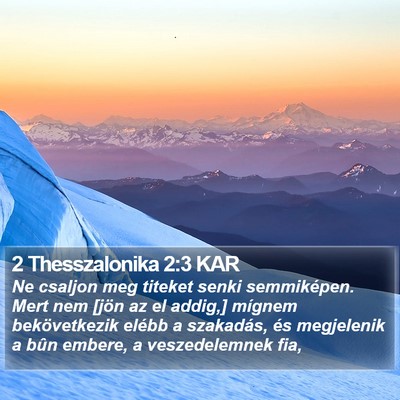 2 Thesszalonika 2:3 KAR Bible Verse Image