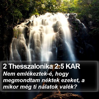 2 Thesszalonika 2:5 KAR Bible Verse Image