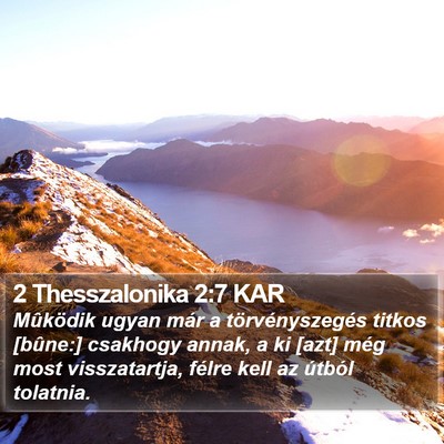 2 Thesszalonika 2:7 KAR Bible Verse Image
