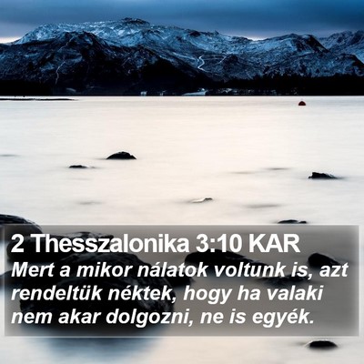 2 Thesszalonika 3:10 KAR Bible Verse Image