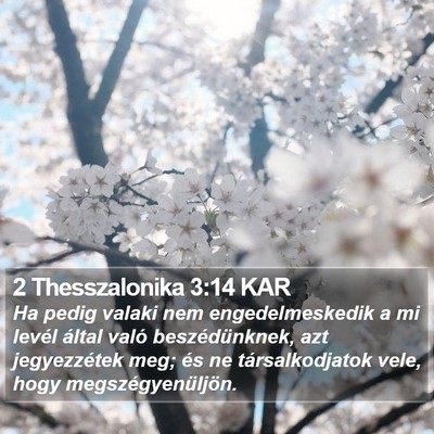 2 Thesszalonika 3:14 KAR Bible Verse Image