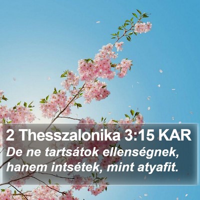 2 Thesszalonika 3:15 KAR Bible Verse Image
