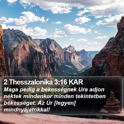 2 Thesszalonika 3:16 KAR Bible Verse Image