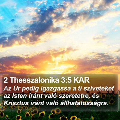2 Thesszalonika 3:5 KAR Bible Verse Image