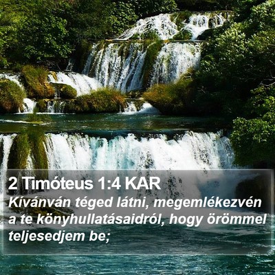 2 Timóteus 1:4 KAR Bible Verse Image