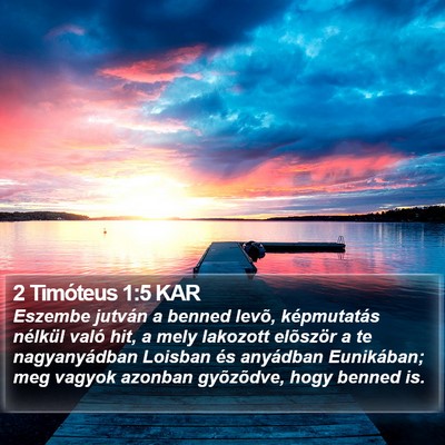 2 Timóteus 1:5 KAR Bible Verse Image