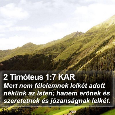 2 Timóteus 1:7 KAR Bible Verse Image