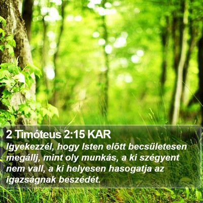 2 Timóteus 2:15 KAR Bible Verse Image