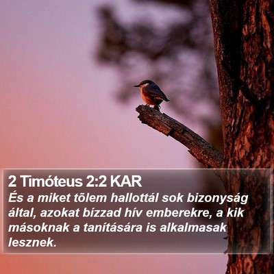 2 Timóteus 2:2 KAR Bible Verse Image