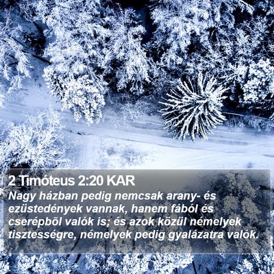 2 Timóteus 2:20 KAR Bible Verse Image