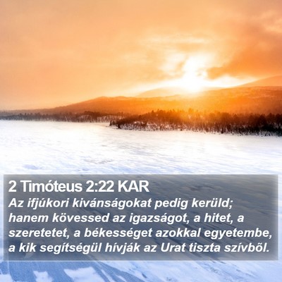 2 Timóteus 2:22 KAR Bible Verse Image