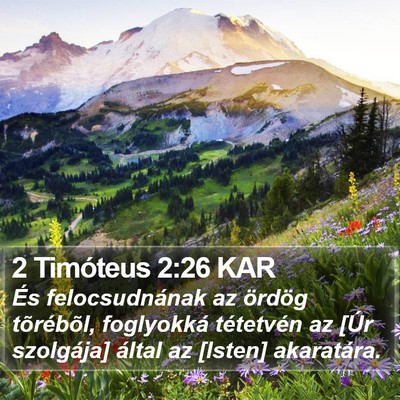 2 Timóteus 2:26 KAR Bible Verse Image