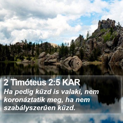 2 Timóteus 2:5 KAR Bible Verse Image