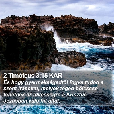 2 Timóteus 3:15 KAR Bible Verse Image