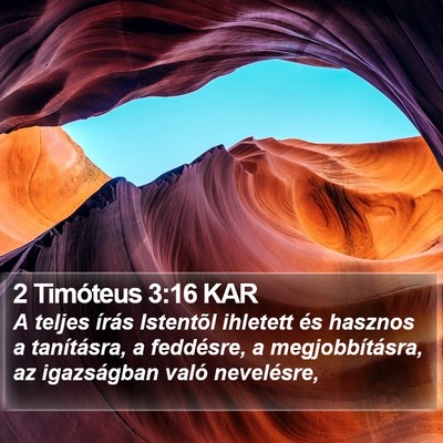 2 Timóteus 3:16 KAR Bible Verse Image