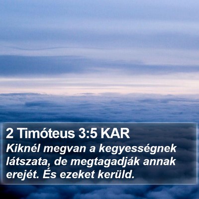 2 Timóteus 3:5 KAR Bible Verse Image
