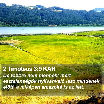 2 Timóteus 3:9 KAR Bible Verse Image