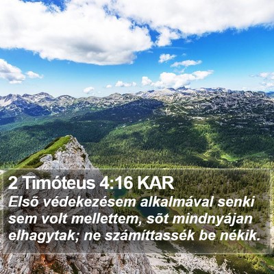 2 Timóteus 4:16 KAR Bible Verse Image