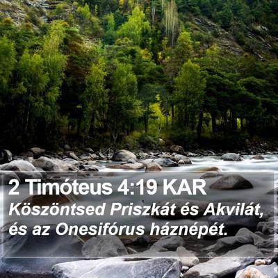 2 Timóteus 4:19 KAR Bible Verse Image