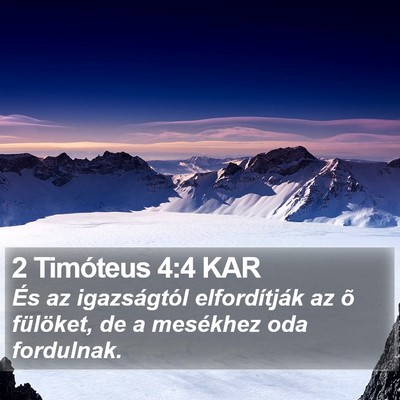 2 Timóteus 4:4 KAR Bible Verse Image