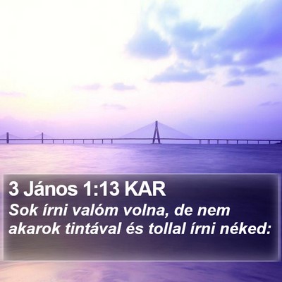 3 János 1:13 KAR Bible Verse Image