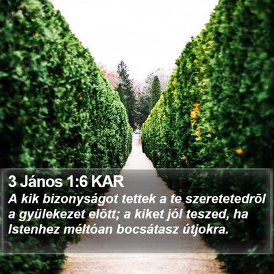 3 János 1:6 KAR Bible Verse Image