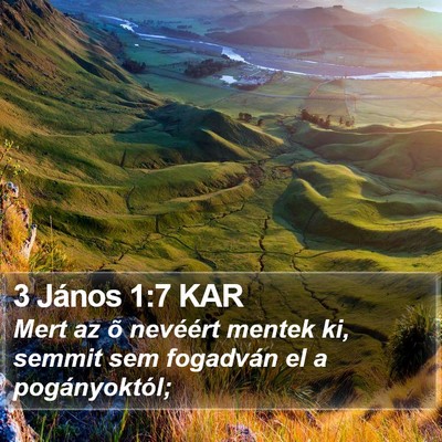 3 János 1:7 KAR Bible Verse Image