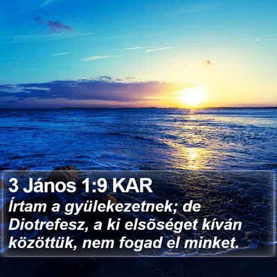3 János 1:9 KAR Bible Verse Image