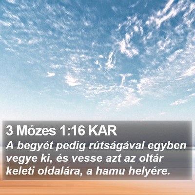 3 Mózes 1:16 KAR Bible Verse Image
