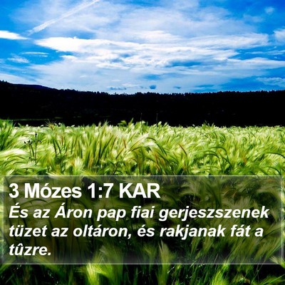 3 Mózes 1:7 KAR Bible Verse Image