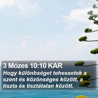 3 Mózes 10:10 KAR Bible Verse Image
