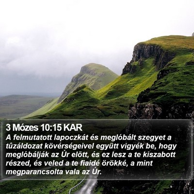 3 Mózes 10:15 KAR Bible Verse Image