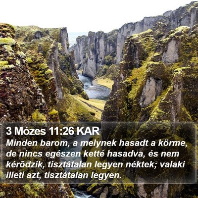 3 Mózes 11:26 KAR Bible Verse Image