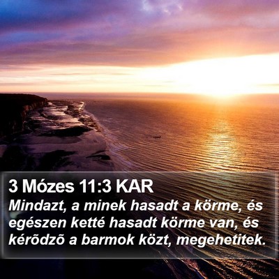 3 Mózes 11:3 KAR Bible Verse Image