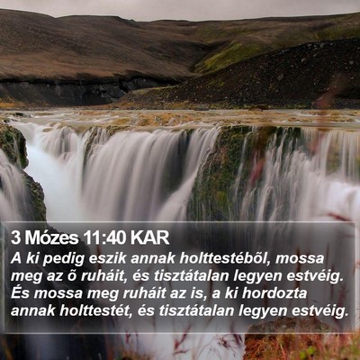 3 Mózes 11:40 KAR Bible Verse Image