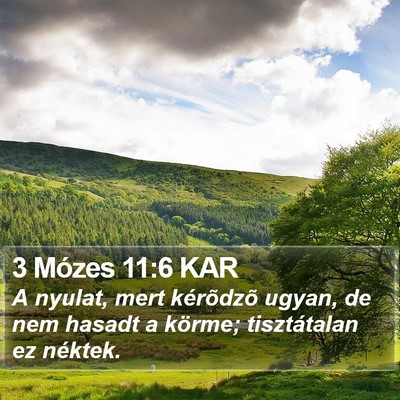 3 Mózes 11:6 KAR Bible Verse Image