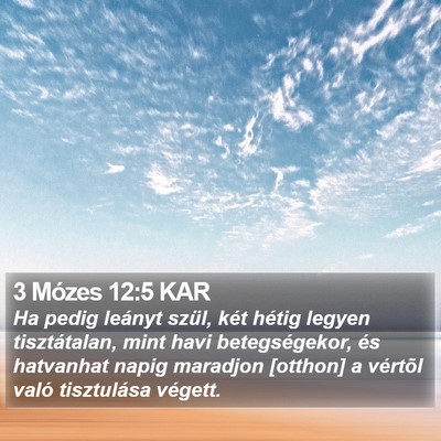 3 Mózes 12:5 KAR Bible Verse Image