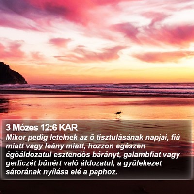 3 Mózes 12:6 KAR Bible Verse Image