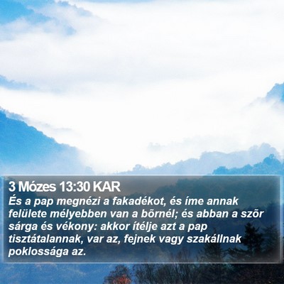 3 Mózes 13:30 KAR Bible Verse Image