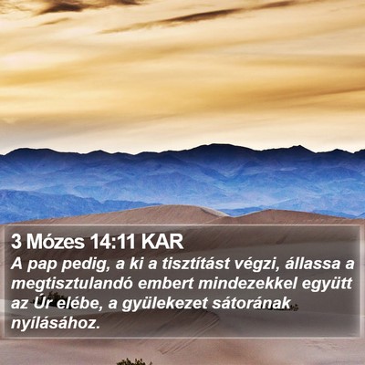 3 Mózes 14:11 KAR Bible Verse Image
