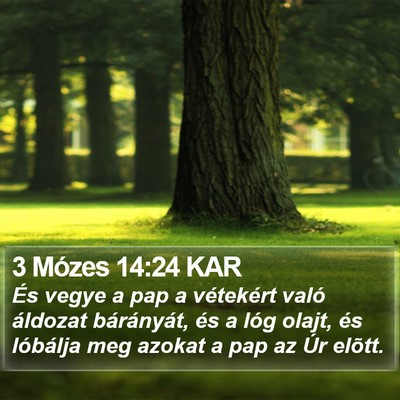 3 Mózes 14:24 KAR Bible Verse Image