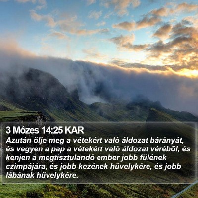 3 Mózes 14:25 KAR Bible Verse Image