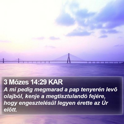 3 Mózes 14:29 KAR Bible Verse Image